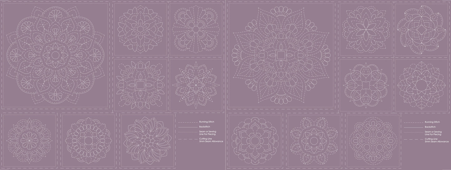 DV4063 MANDALA PANEL FROSTED GRAPE