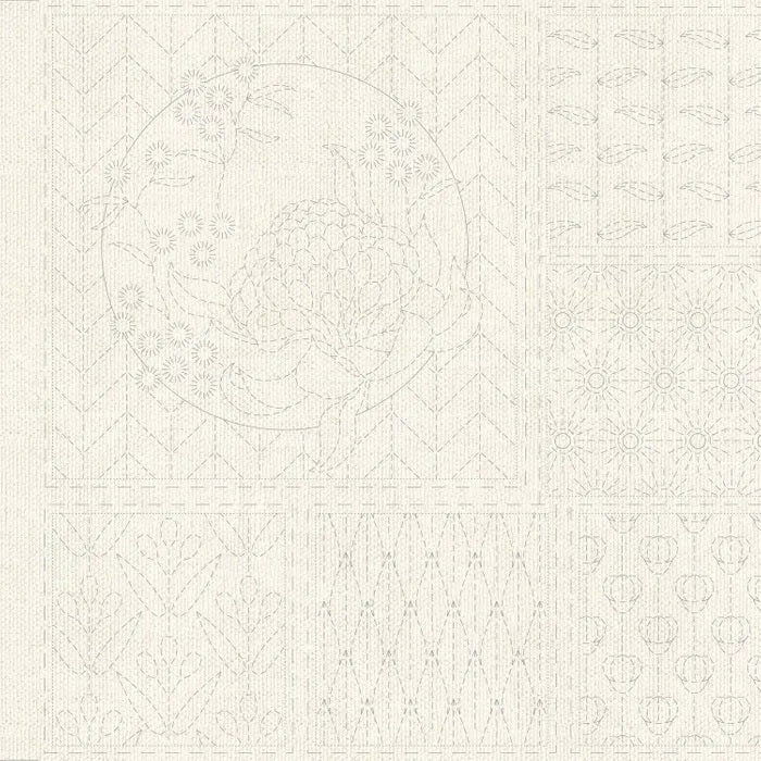DV4070 BOTANICAL SASHIKO PANEL NEUTRAL