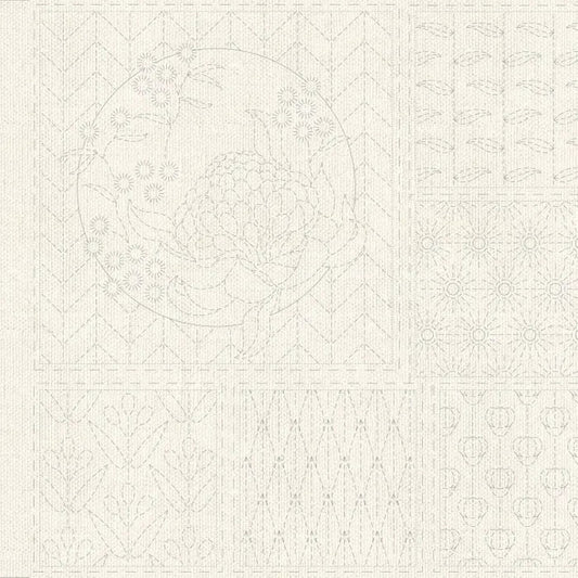 DV4070 BOTANICAL SASHIKO PANEL NEUTRAL