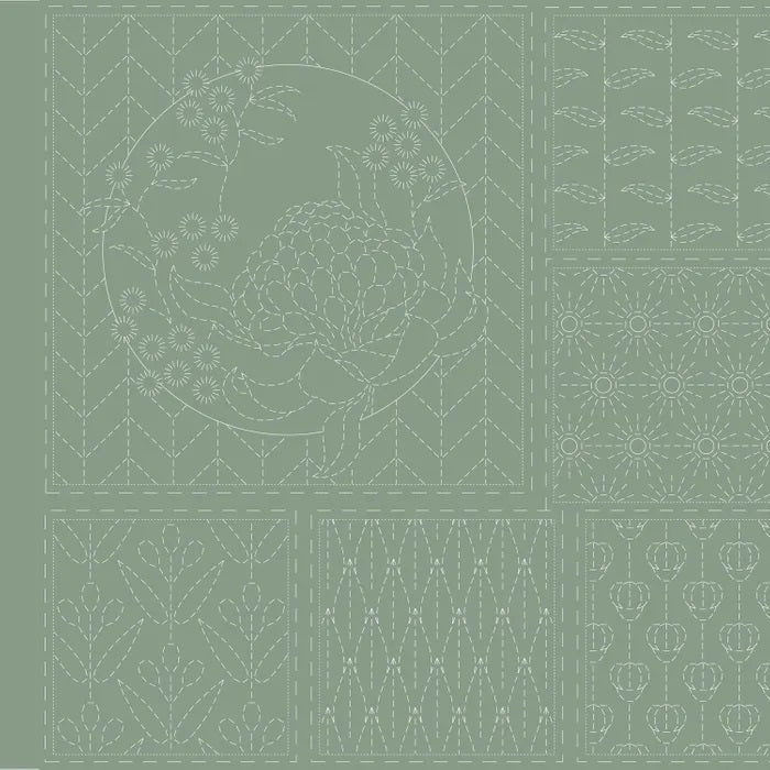 DV4073 BOTANICAL SASHIKO PANEL KENTUCKY