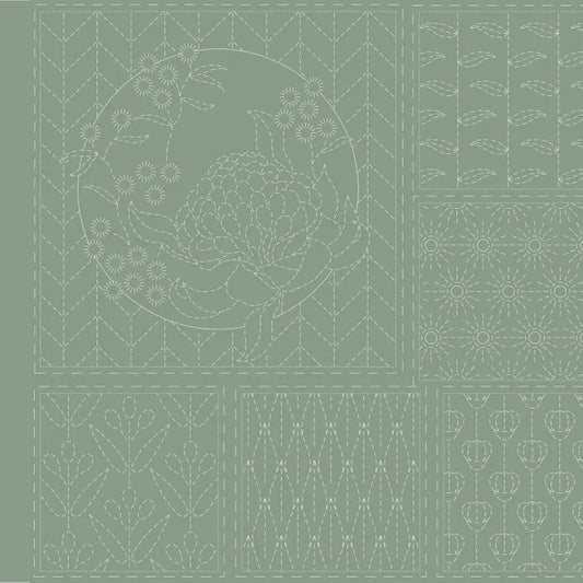 DV4073 BOTANICAL SASHIKO PANEL KENTUCKY