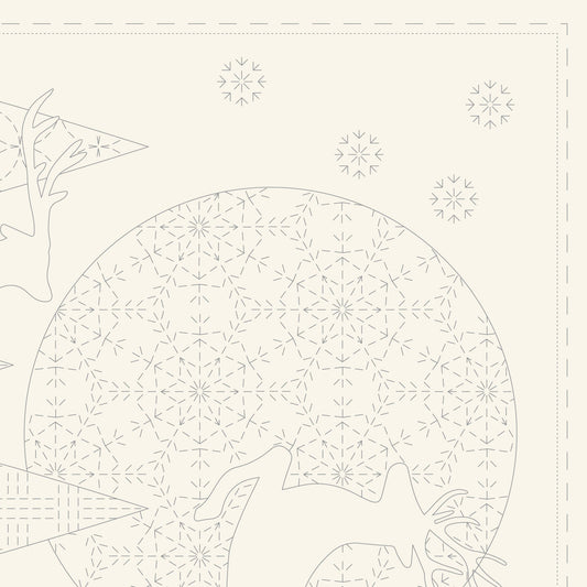 DV4080 CHRISTMAS SASHIKO PANEL NEUTRAL