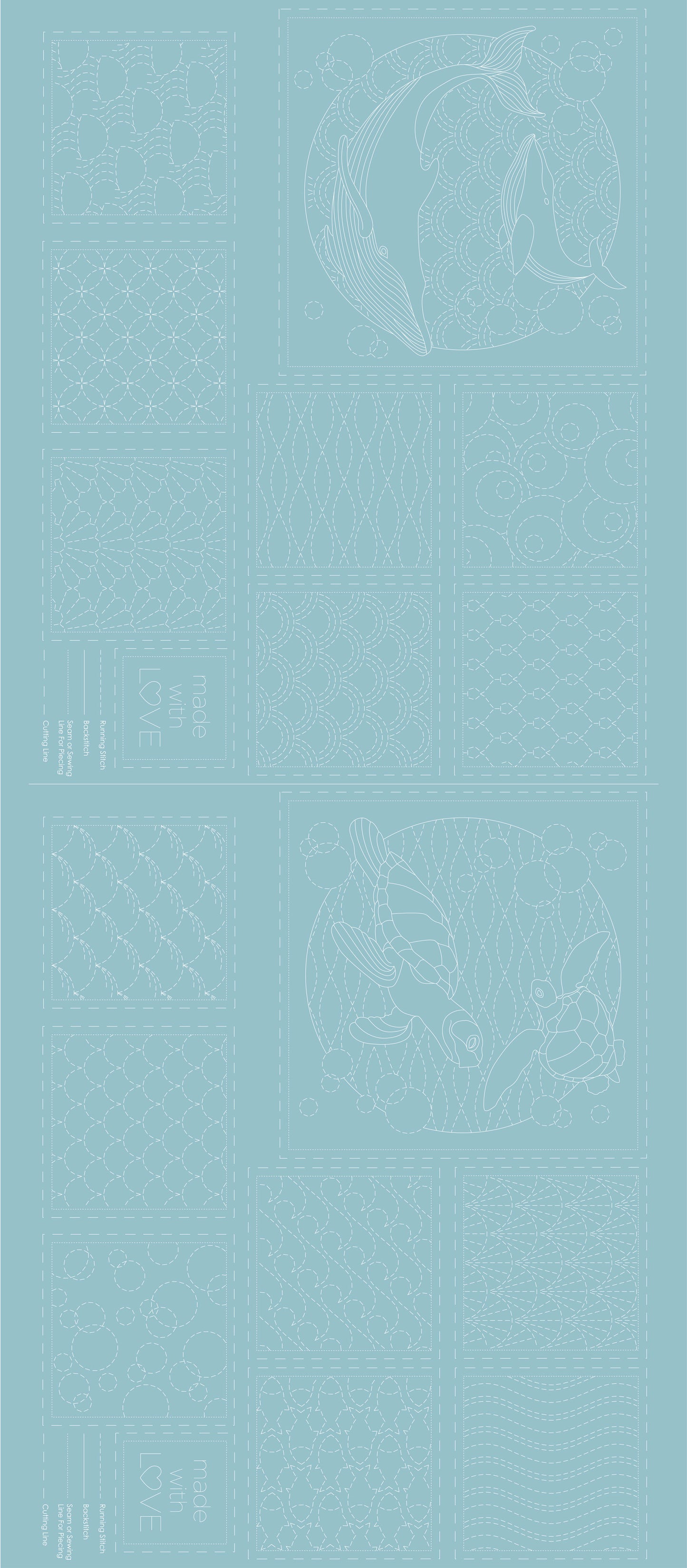 DV4092 OCEAN SASHIKO BLUE LAGOON