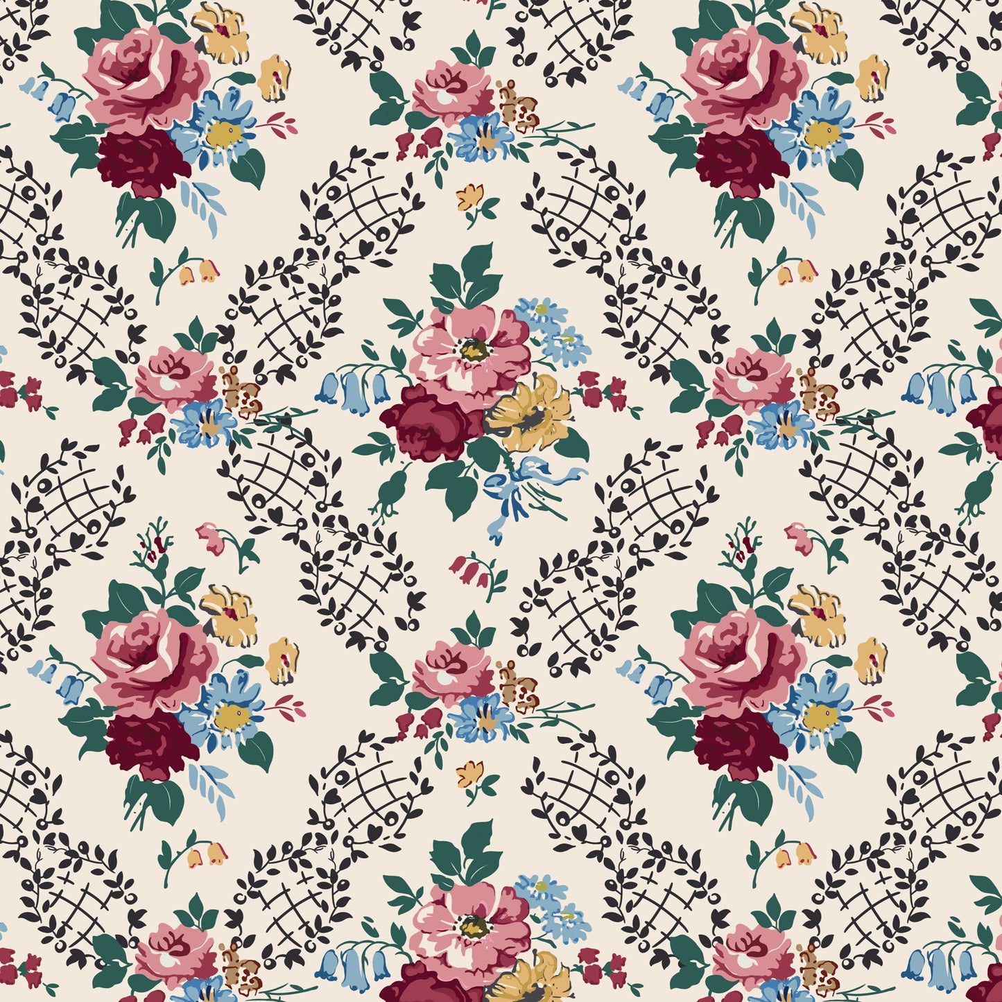 DV6811 FORGET-ME-NOT ROSE PENELOPE CREAM