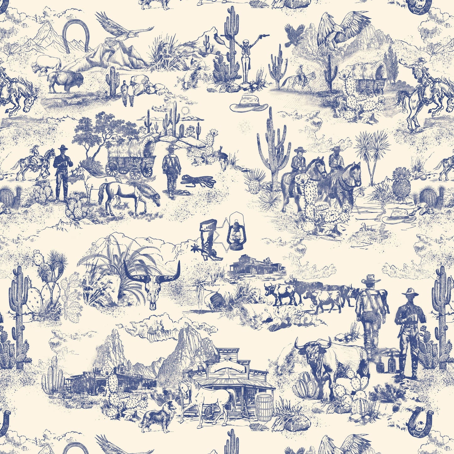 DV6860 TOILE DE JOUY COWBOY