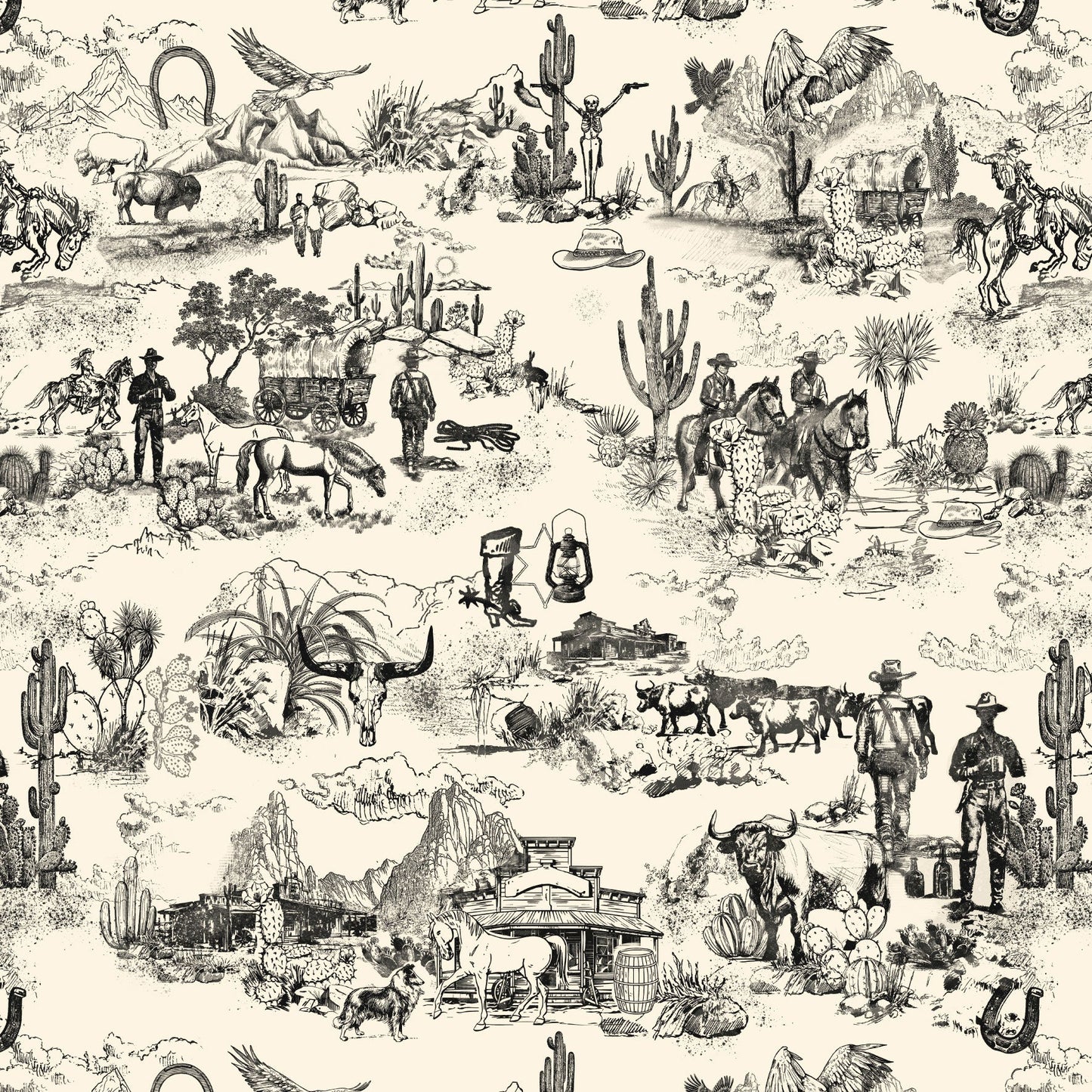 DV6861 TOILE DE JOUY COWBOY