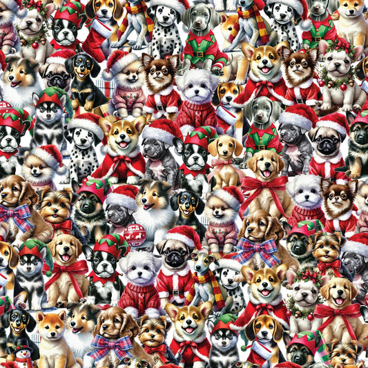 DV6943 SANTA PAWS PUPPIES