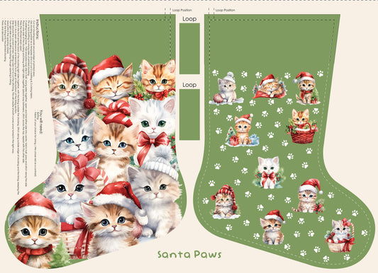 DV6947 SANTA PAWS KITTEN STOCKING