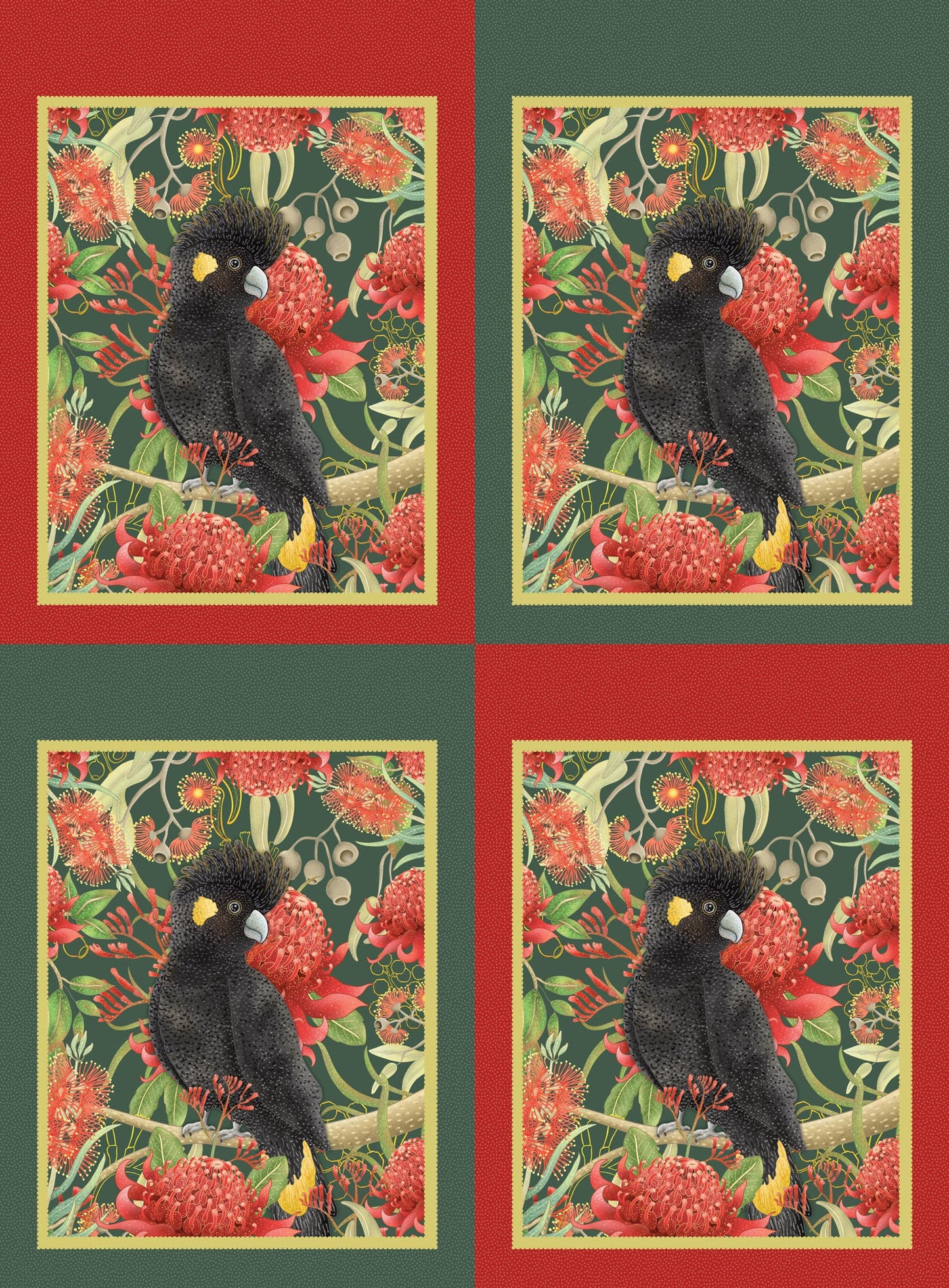 DV6955 JEN DIGITAL CHRISTMAS COCKATOO SACK