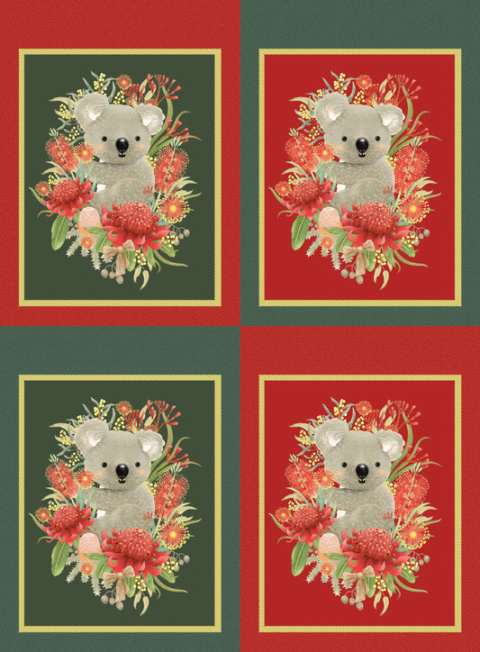 DV6956 JEN DIGITAL CHRISTMAS KOALA SACK
