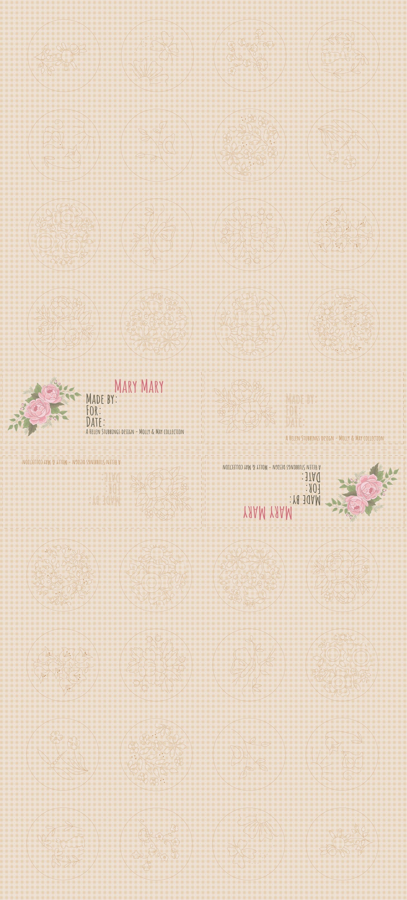 DV7323 Molly & May Stitchery Panel