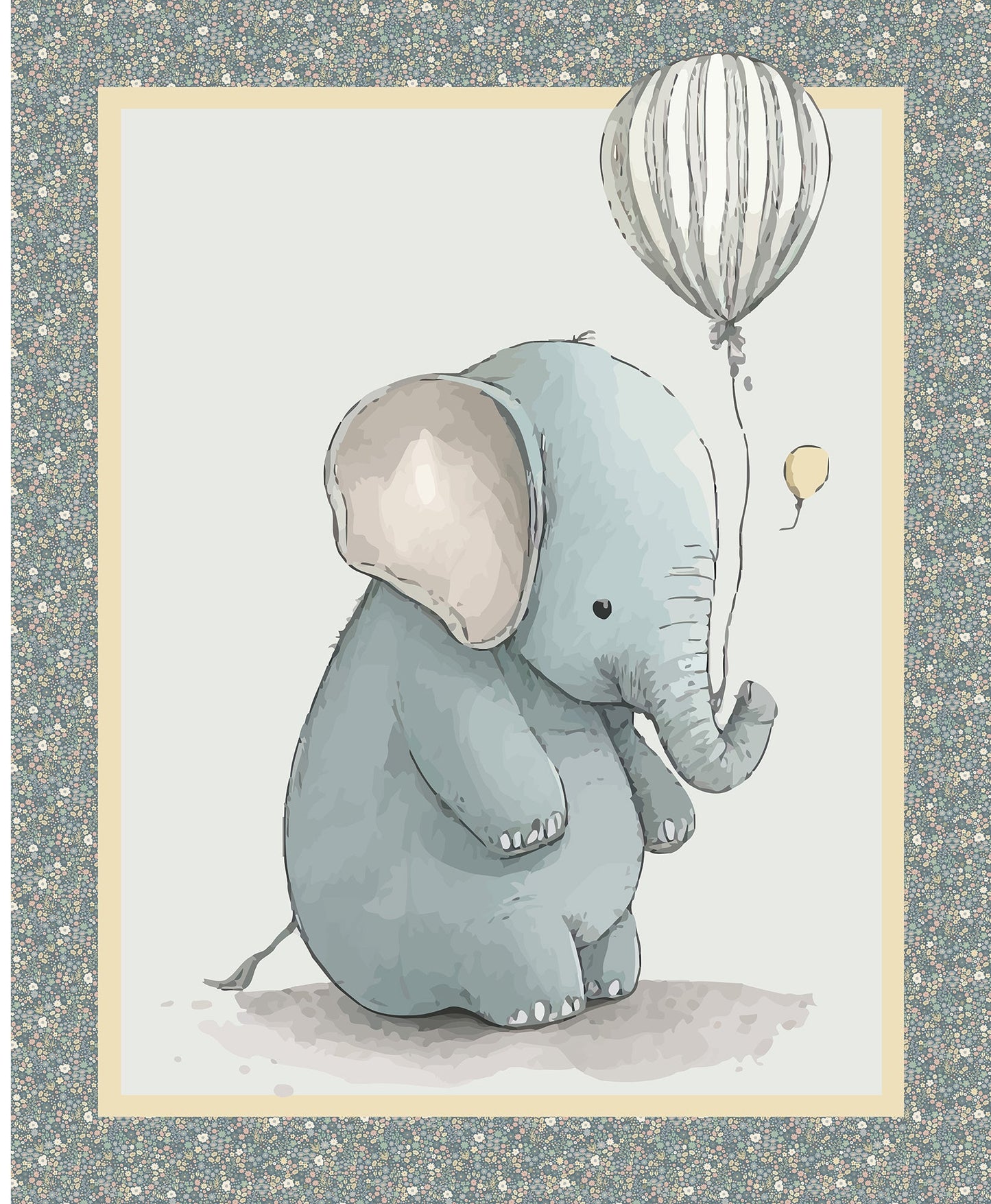 DV7451 COT PANELS ELEPHANT