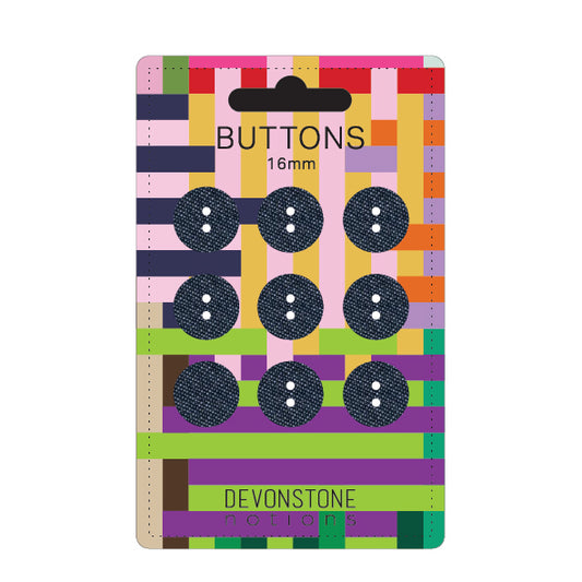 DVB001.16 Buttons Denim 16mm 9 on