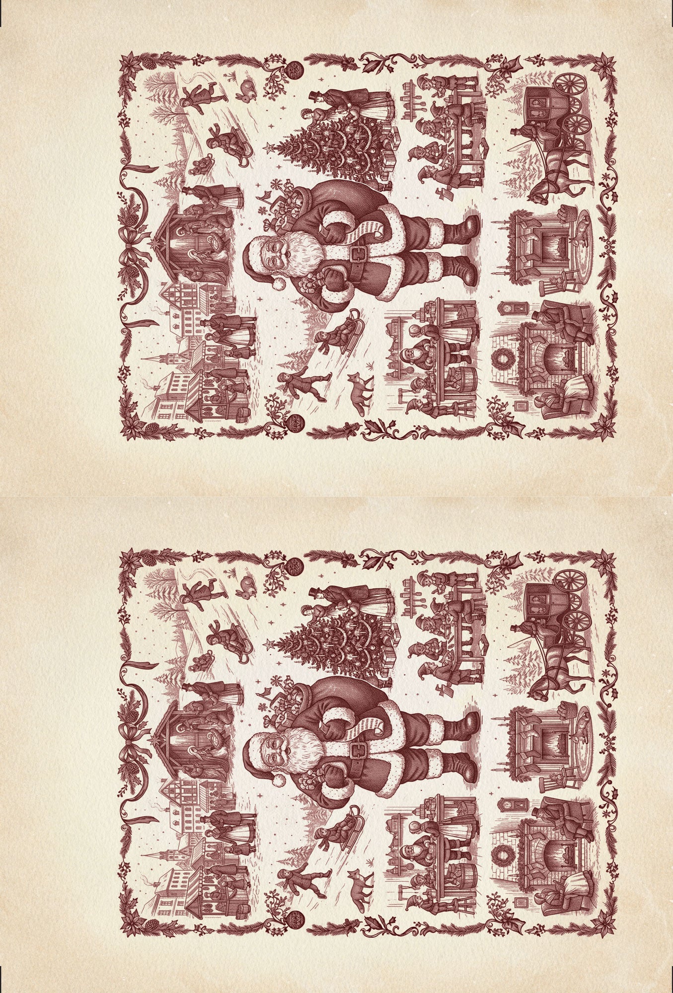 DVC1222 Toile Tidings Sack