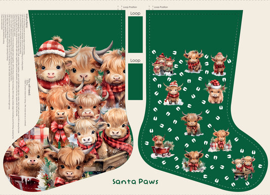 DVC1227 Santa Paws Cow Stocking