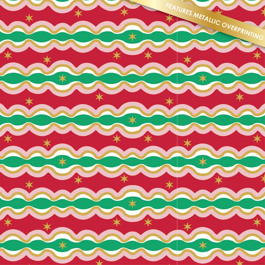 DVC1232 Holly Jolly Bauble Stripe Metallic