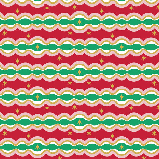 DVC1232 Holly Jolly Bauble Stripe Metallic