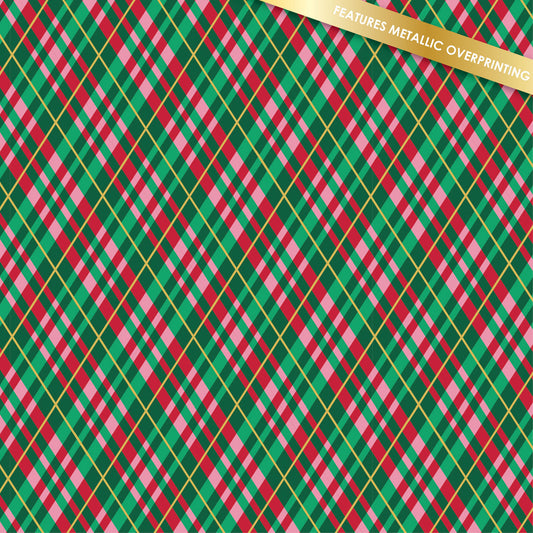 DVC1235 Holly Jolly Plaid Metallic