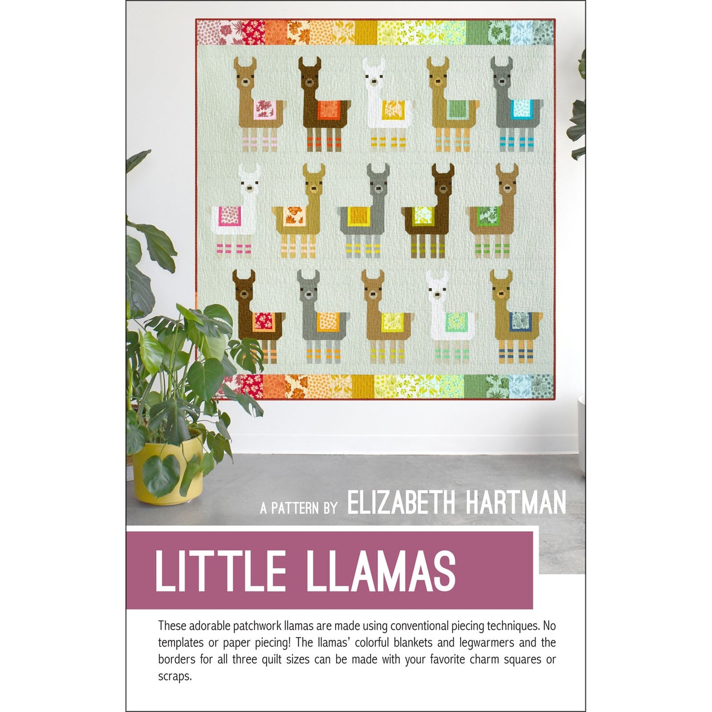 EHP062 Little Llamas Pattern by Elizabeht Hartman