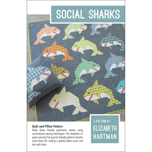 EHP063 Social Sharks Pattern by Elizabeht Hartman