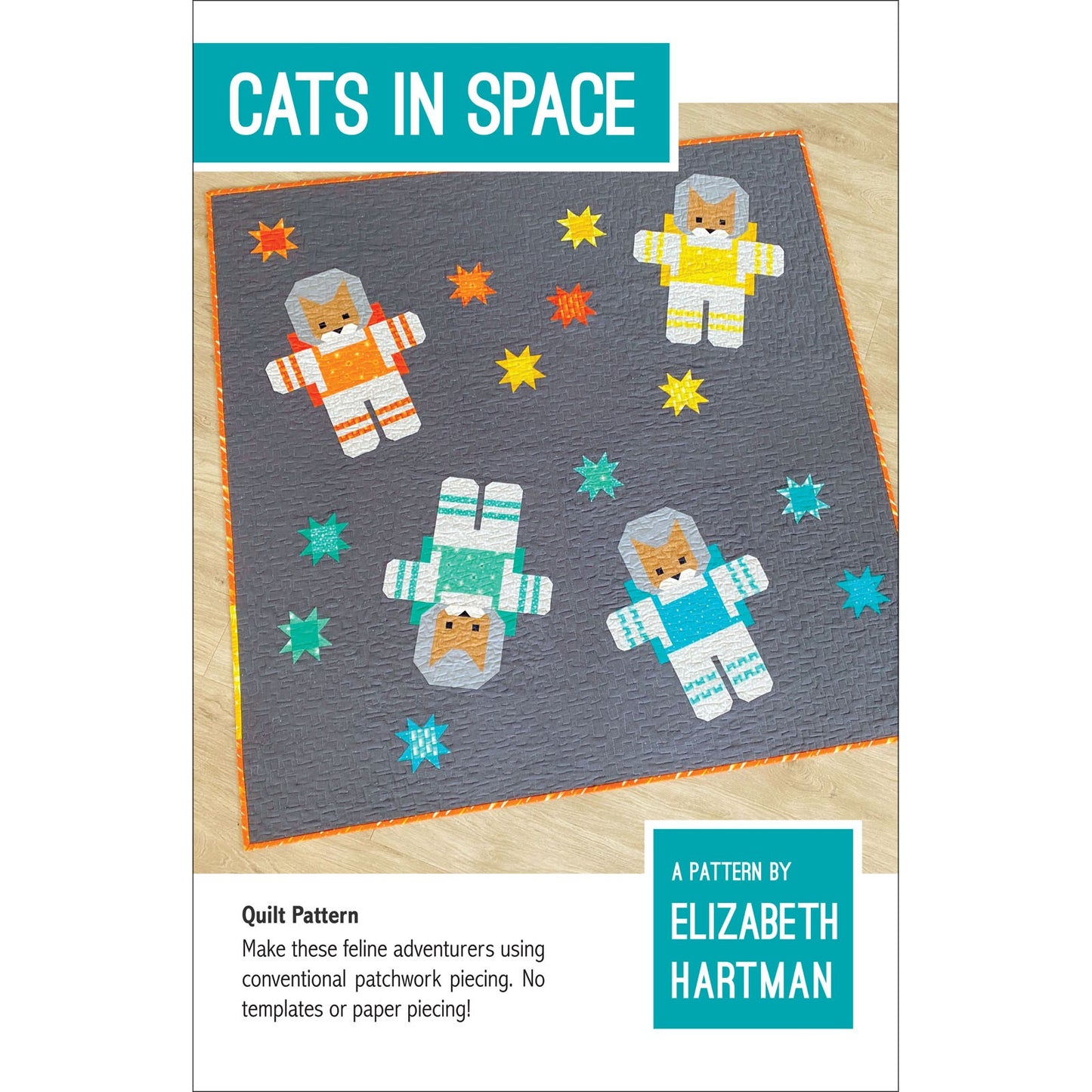 EHP068 Cats in Space Pattern by Elizabeht Hartman