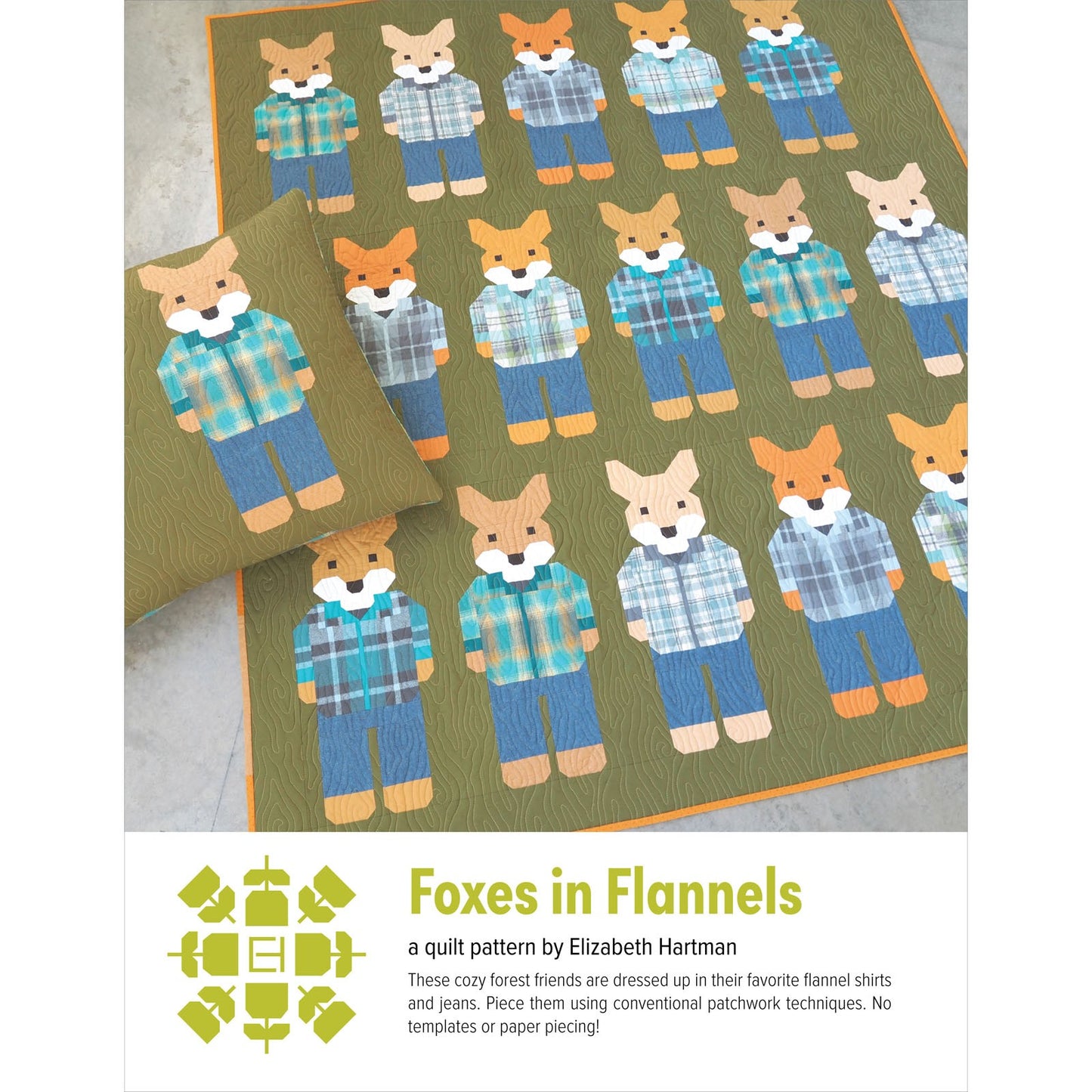 EHP080 Foxes in Flannel Pattern by Elizabeth Hartman