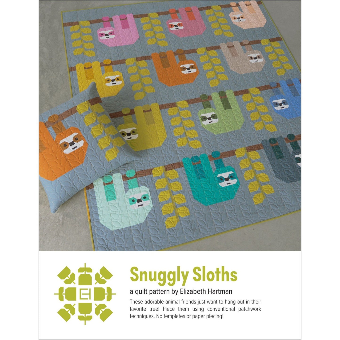 EHP086 Snuggly Sloths Pattern by Elizabeth Hartman