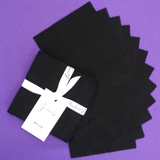 FB6CPDE.BLACK Solids Designer Essentials - 5in Charm Pack - 42pcs