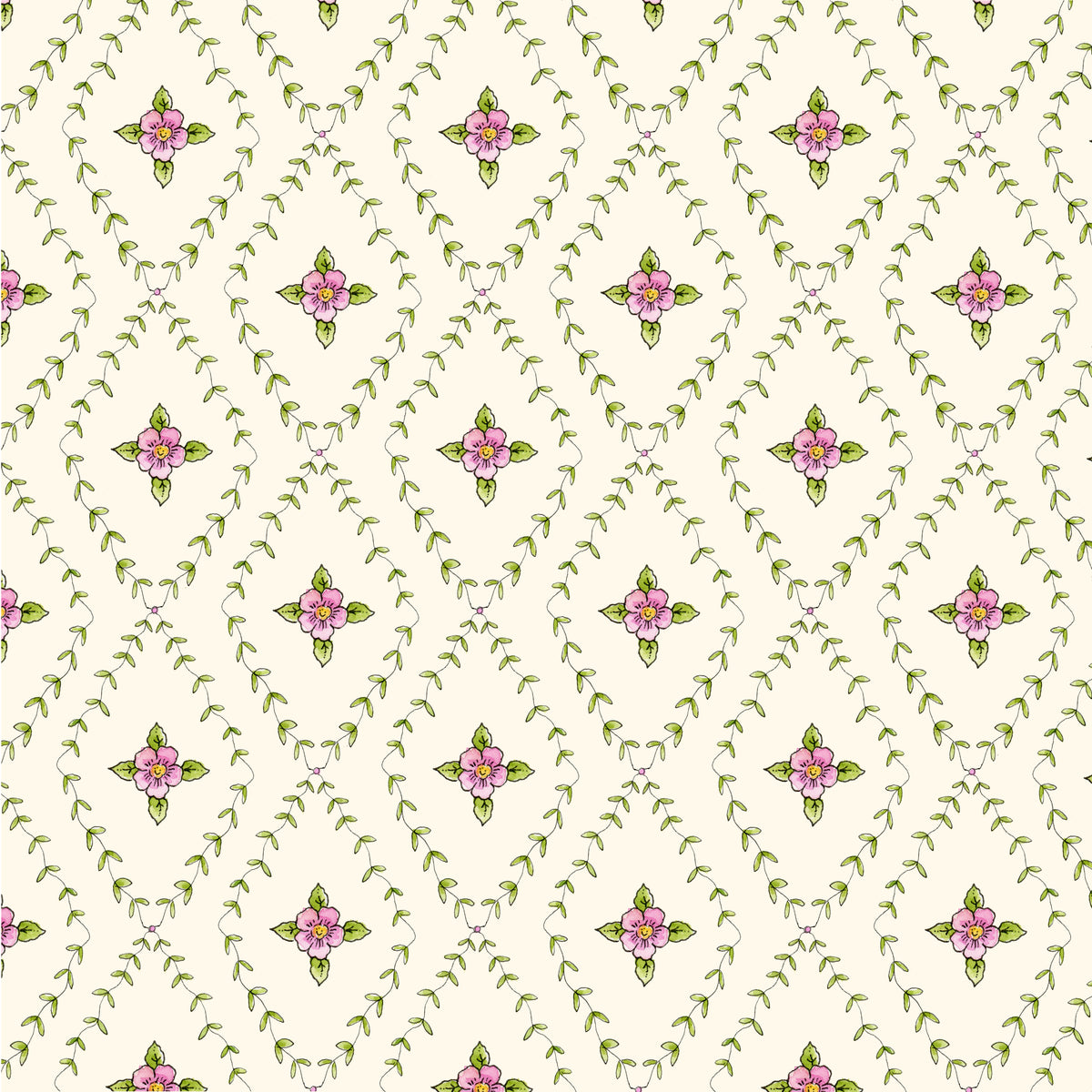 GV271716 Garden Verse Posie Print Buff