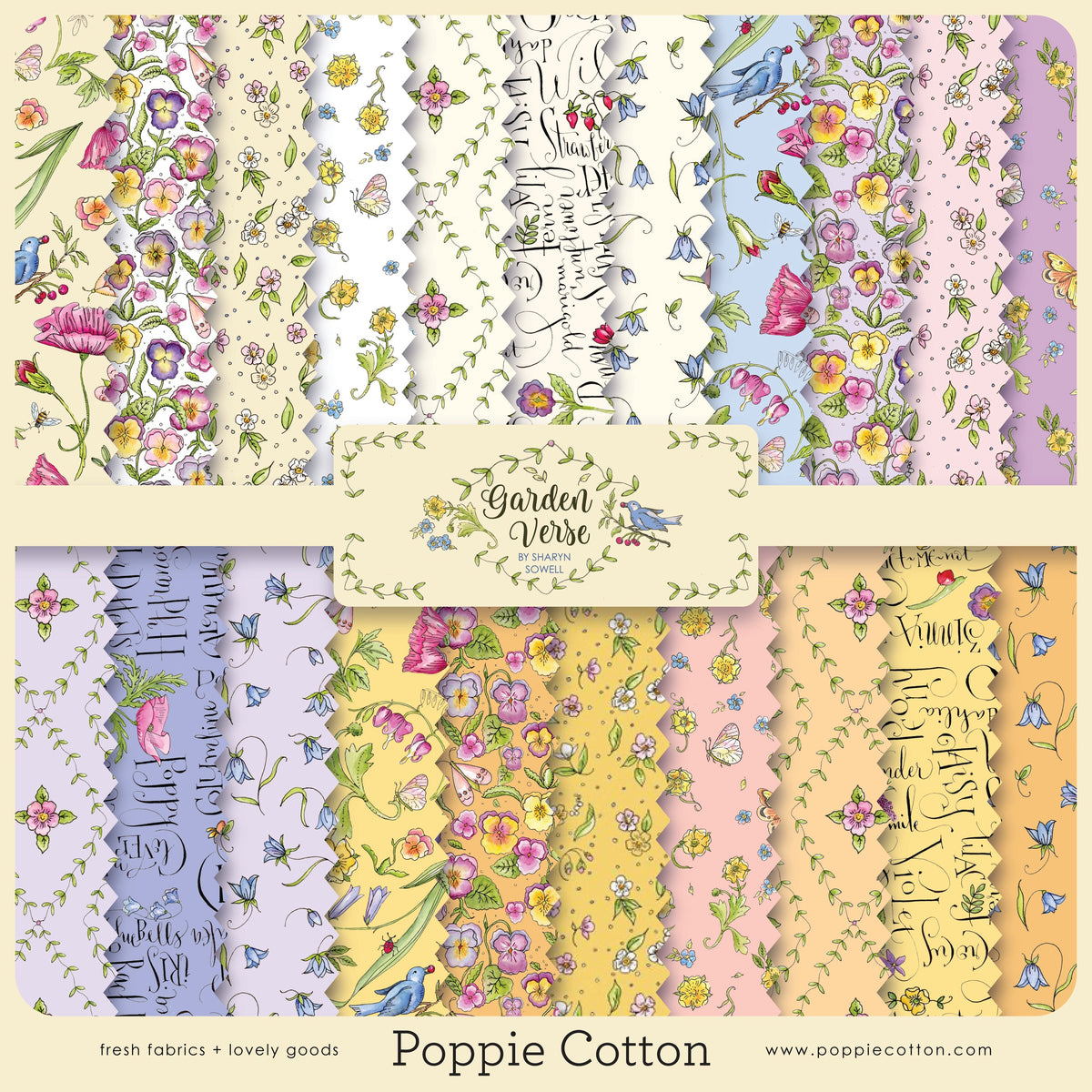 GV271725 Garden Verse 10-inch Precuts