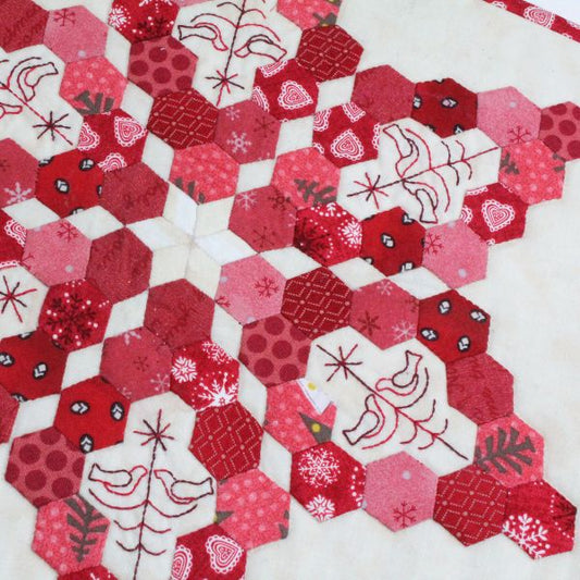 HNK156/8 Christmas club - snowflake star candle mat