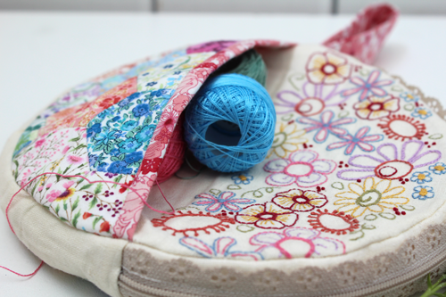 hnk 195/1  Peony Pouch - Hoop Bag Pattern