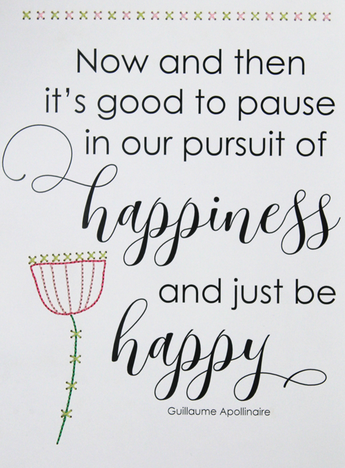 HNKSS4 Now and then A4 stitched sign