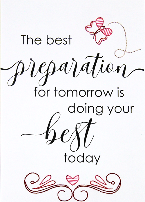 HNKSS5 The best preparation A4 stitched sign