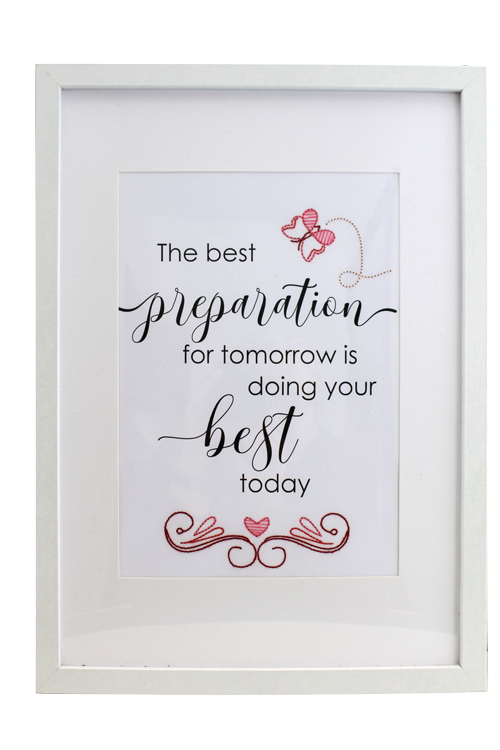 HNKSS5 The best preparation A4 stitched sign