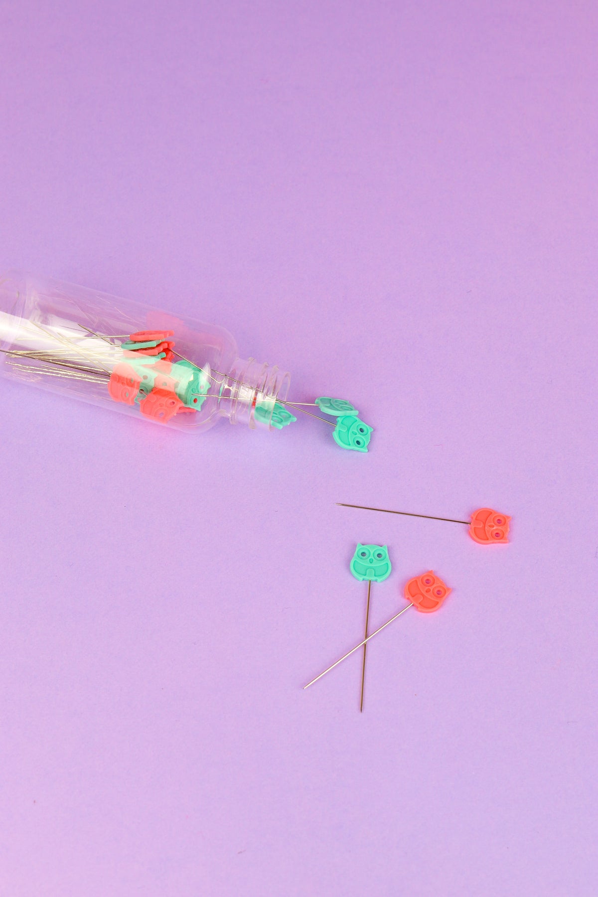 Iron-Safe Plastic Head Pins - Owls