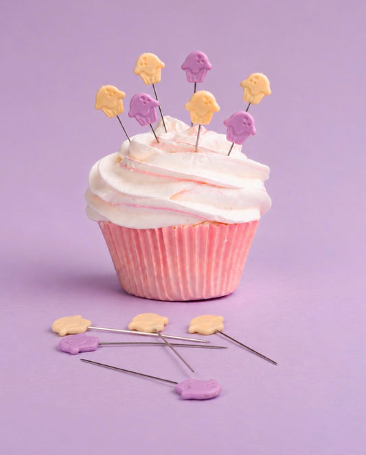 Iron-Safe Plastic Head Pins - Cupcakes