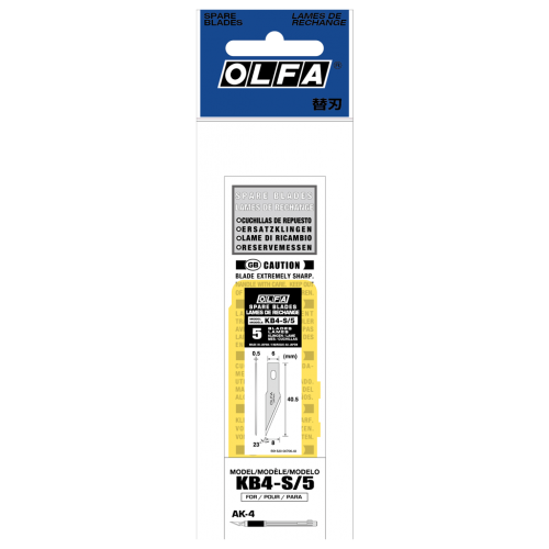 ART-KNIFE-5-SPAREBLADES-FOR-AK-4-KB4-S/5