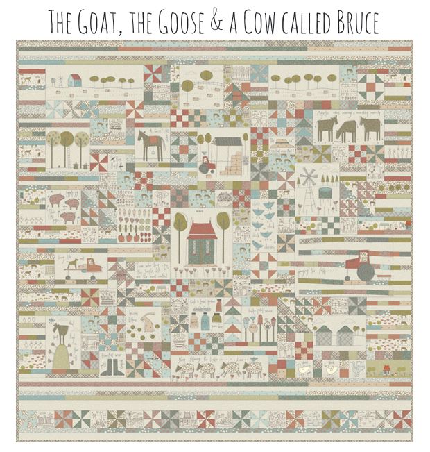 LG005 The Goat the Goose and A Cow called Bruce - A4 Pattern