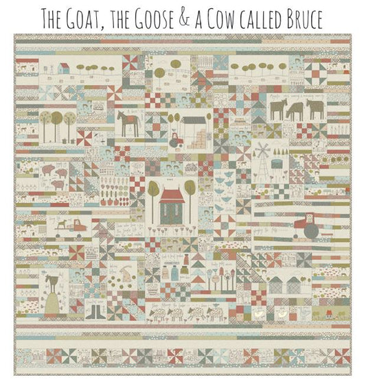 LG005 The Goat the Goose and A Cow called Bruce - A4 Pattern