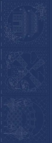 DV4269 LITTLE SCENES SASHIKO PANEL NAVY