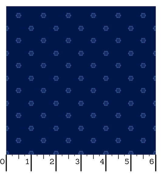 MAS10919-N BLUE BELLE  FLOWER DOT