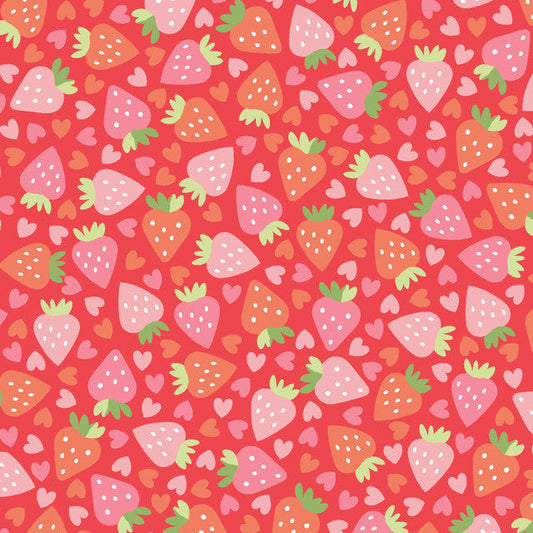 MAS11025-R SWEET SHOPPE  STRAWBERRIES AND HEARTS
