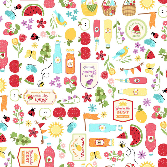MAS11071-W Sippin' on Sunshine by Kimberbell Designs from Maywood Studio