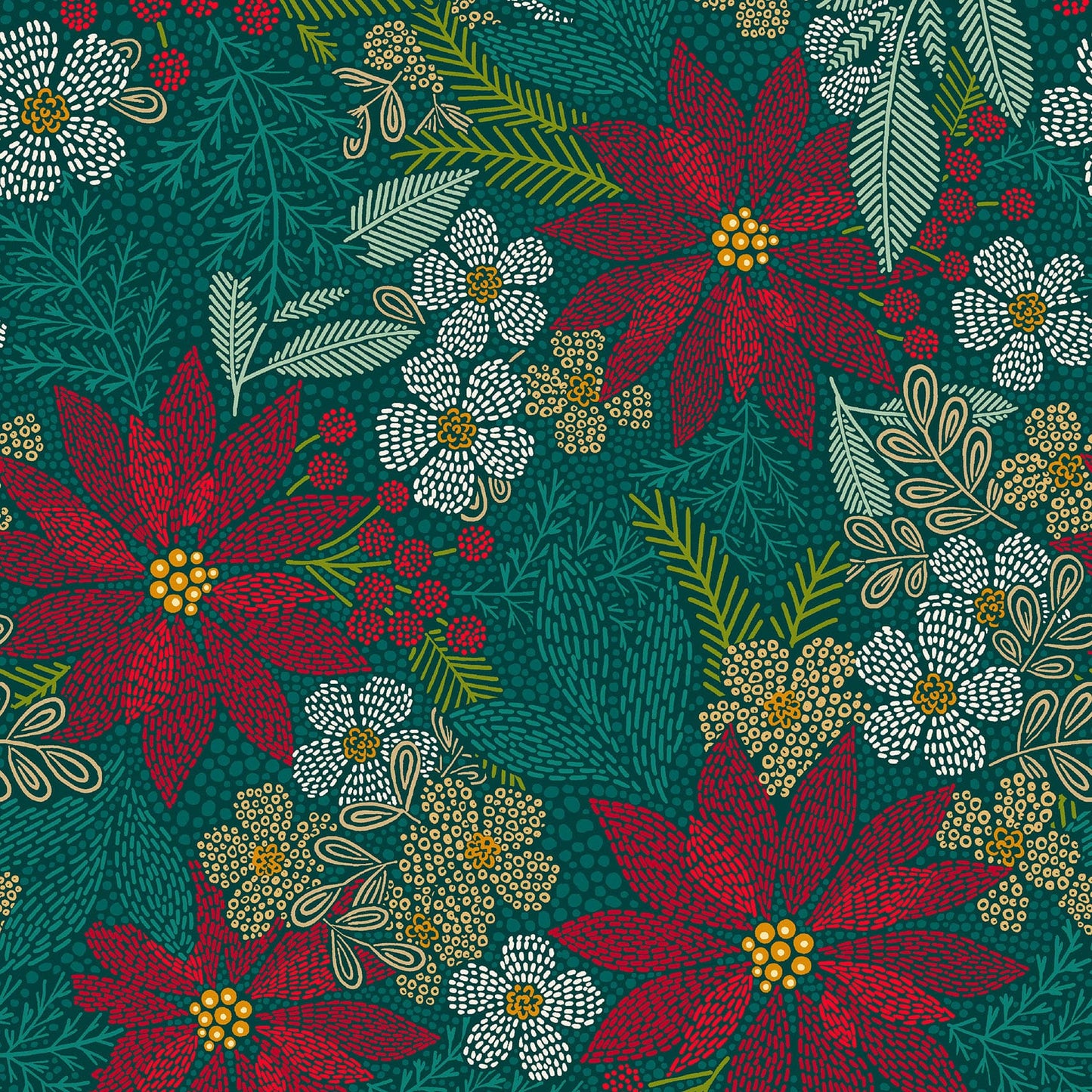 MAS11170-G Holiday Stitches by Maywood Studio
