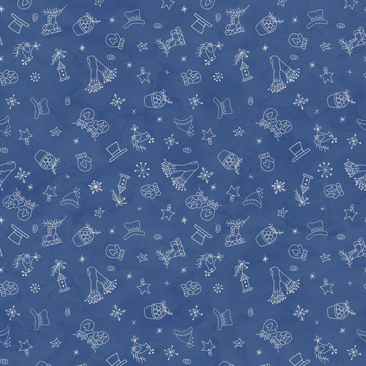 MAS11482-B2 Frosty Friends by Robin Kingsley for Maywood Studio
