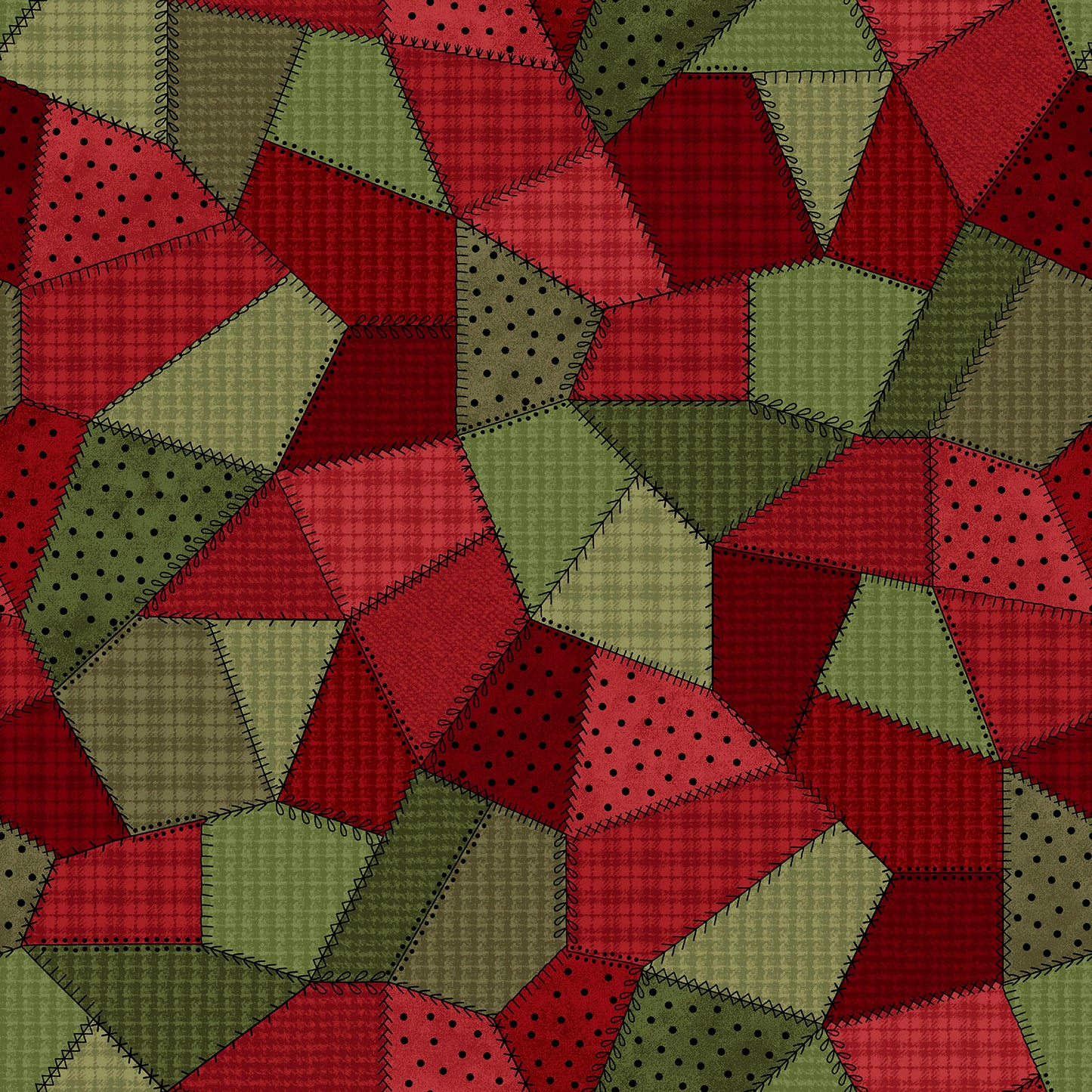 MASF11310-RG Patchwork Woolies Flannel by Bonnie Sullivan from Maywood Studio