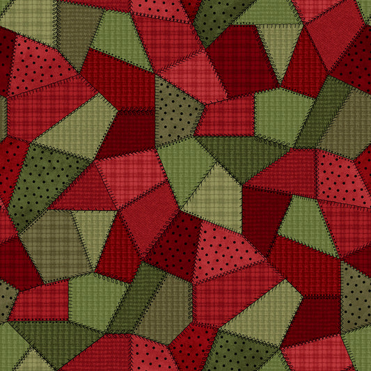 MASF11310-RG Patchwork Woolies Flannel by Bonnie Sullivan from Maywood Studio