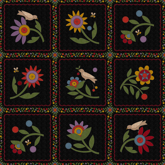 MASF11430-J Penny Flower Flannel by Bonnie Sullivan from Maywood Studio