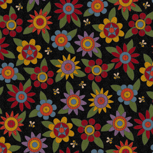 MASF11431-J Penny Flower Flannel by Bonnie Sullivan from Maywood Studio